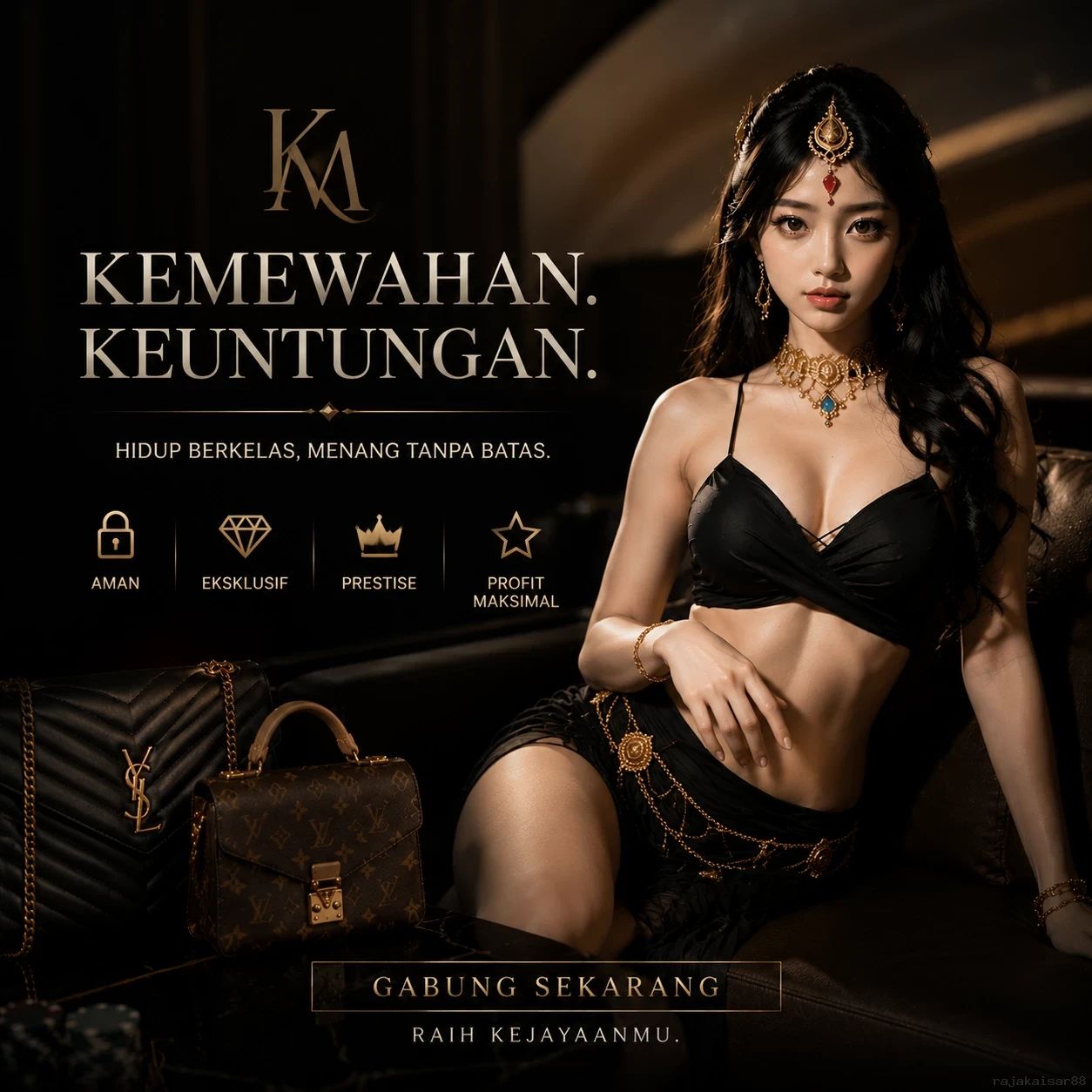 Tampilan antarmuka rajakaisar88 di Android